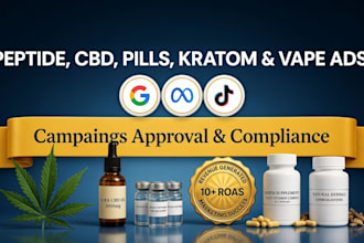 approve your peptide ads cbd meta google ads kratom pills 10x roas marketing