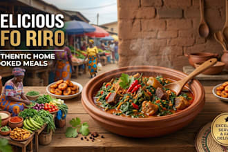 cook eba iyan and amala and teach you