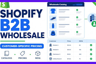 configure shopify b2b wholesale catalogs and customer specific pricing