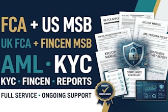 register UK fca , US and canada msb registration with urgent compliance support