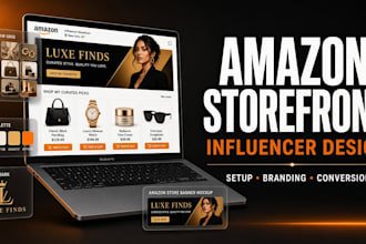 create an amazon storefront design for amazon influencers
