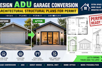 design adu garage conversion architectural structural plans for permit