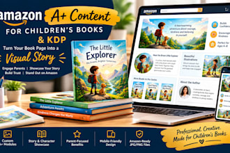 design amazon aplus content for children books, kids book ebc design for kdp