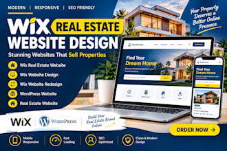 design wix real estate website, realtor website or property listing store
