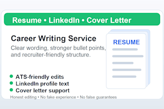 rewrite your resume, linkedin profile, and cover letter