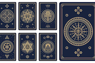 design a spiritual oracle card, affirmation, tarot, spiritual and guidance card