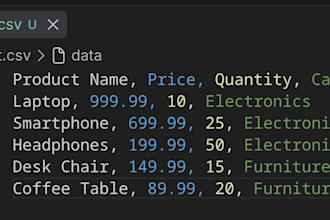 scrap data from given websites