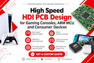 design high speed hdi pcb for gaming consoles, arm mcu and consumer device