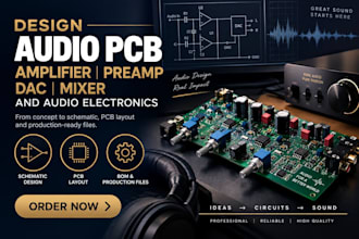 design audio pcb amplifier preamp dac mixer and audio electronics