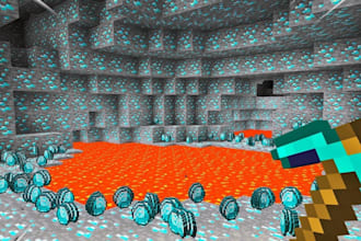 mine diamonds and netherite for you in minecraft