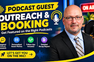offers podcast guest booking podcast host outreach and media pitching for brands