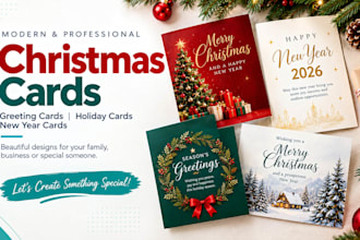 design modern christmas cards greeting cards holiday cards and new year cards