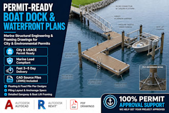 engineer boat dock plans and permit drawings waterfront property