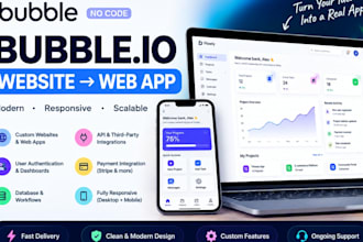 build a bubble io website, bubble app or web application