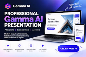 create professional gamma ai presentation, gamma ai pitch deck, gamma ai slides