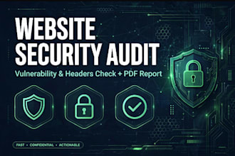 do basic website security audit and headers check report