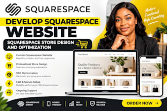 develop squarespace website, squarespace store design and optimization