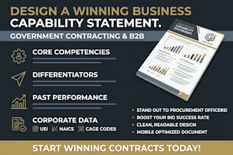 create a winning government contracting capability statement design