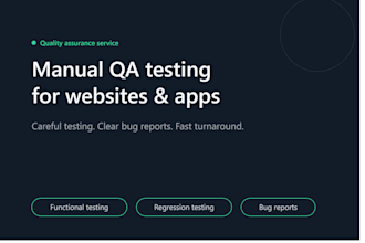 manual QA tester web and mobile app testing