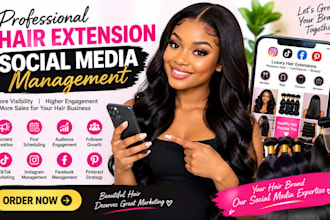 be your hair extension and beauty brand social media manager
