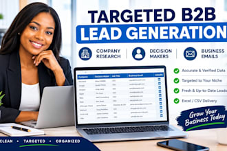 do accurate company reseach decsion maker lead generation email list building