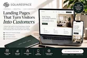create a squarespace landing page sales page or lead generation page