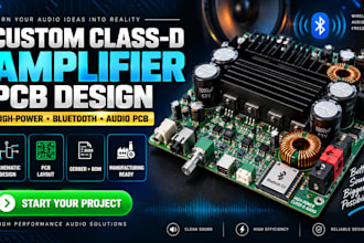 custom speaker amplifier pcb design high power class d bluetooth audio board