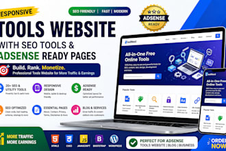 build a responsive tools website with SEO tools and adsense ready pages