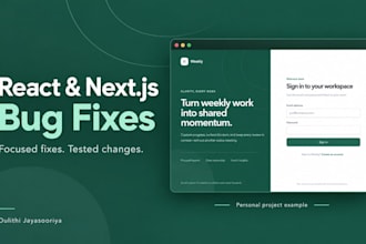fix bugs in your react or nextjs web application