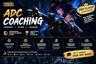 coach you as a professional league of legends adc player