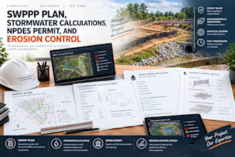provide swppp plan, stormwater calculations, npdes permit, and erosion control