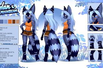 draw reference sheet furry ref sheet furry art furry fursona oc character design