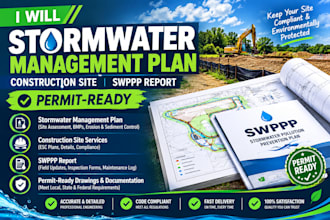 stormwater management plan construction site  swppp report permit ready