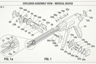 create patent drawings, utility patent illustration and technical drawings