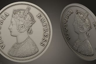 create custom 3d coin models for 3d printing, minting, collectibles and cnc