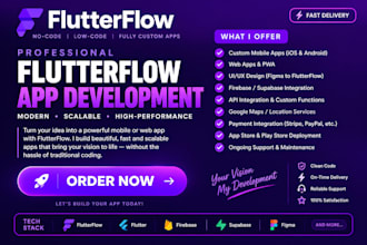 be your flutterflow mobile app developer, flutterflow app,