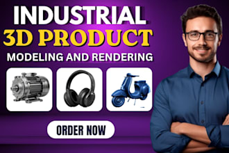 do 3d product modeling, 3d cad design, rendering and industrial product design