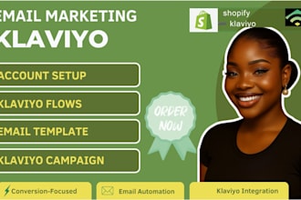 setup klaviyo email marketing SMS flows and automation for shopify
