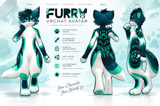 do custom furry vrchat avatar vrc avatar 3d furry model erp nsfw avatar