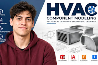 hvac component modeling, mechanical drafting and engineering drawings