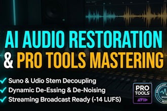 clean mix and master your suno ai song in pro tools