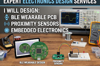 design ble wearable pcb, proximity sensor and embedded electronics
