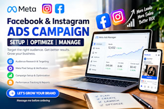 setup optimize facebook instagram ads campaign social media marketing management