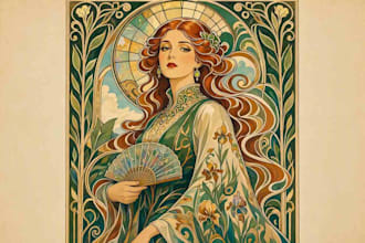 draw anything in art nouveau style