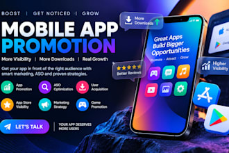 promote your mobile app with aso, installs, reviews, downloads