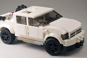 do 3d lego design, lego moc, lego car, lego house 3d model with instruction