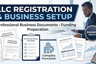 assist with llc business registration and funding document preparation