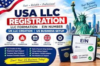 usa llc registration llc formation ein number uk llc creation US business setup