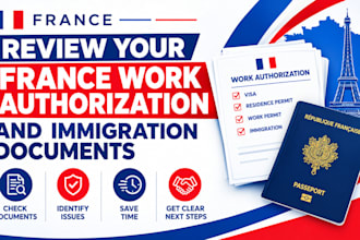 review your france work authorization and immigration documents