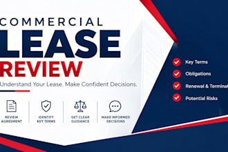 review your commercial lease agreement and explain key terms